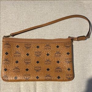 MCM Visetos Original Leather Pouch